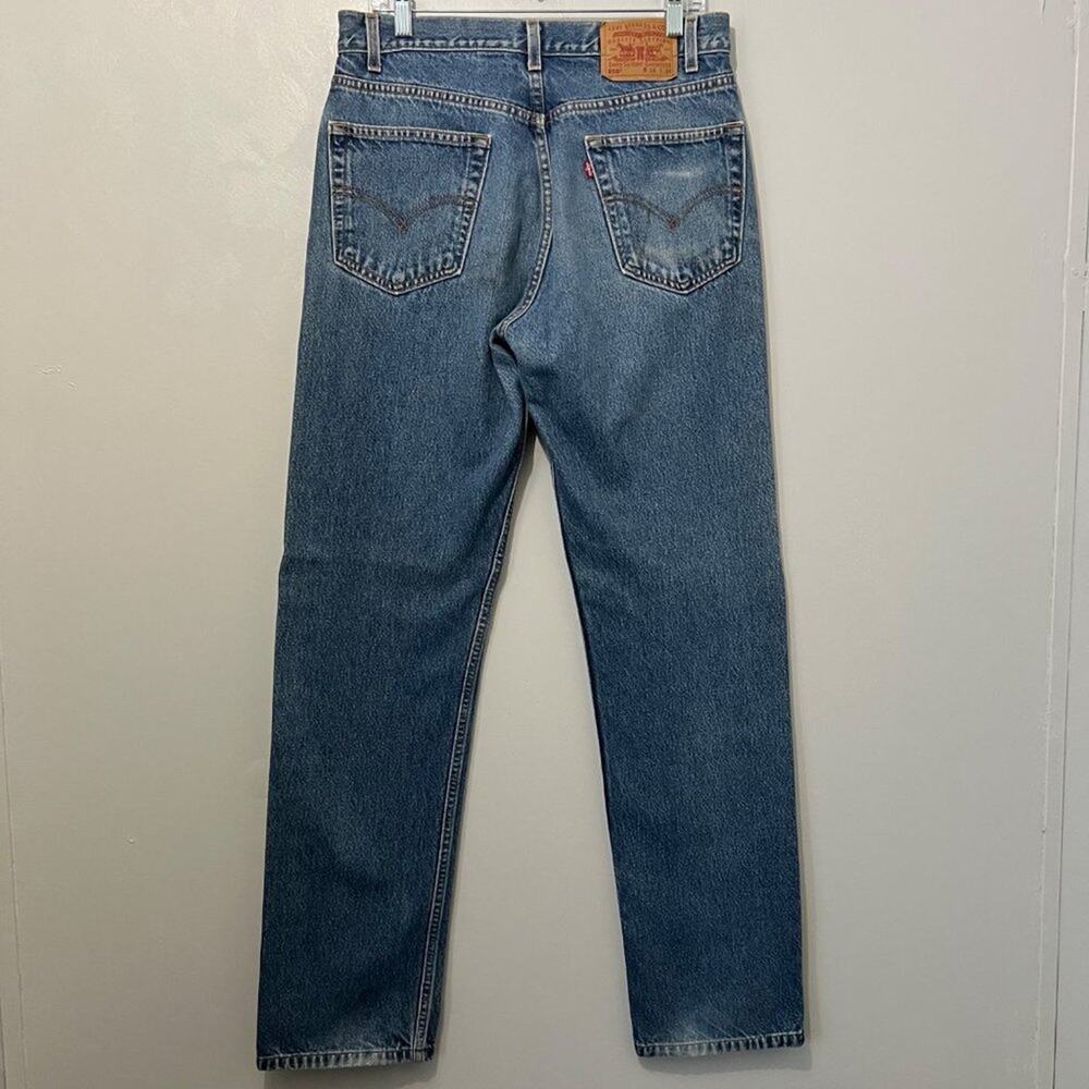 Levi's 505 Regular Fit Straight Leg Workwear Blue Denim Jeans | Men's Size 34X34 - Picture 2 of 13